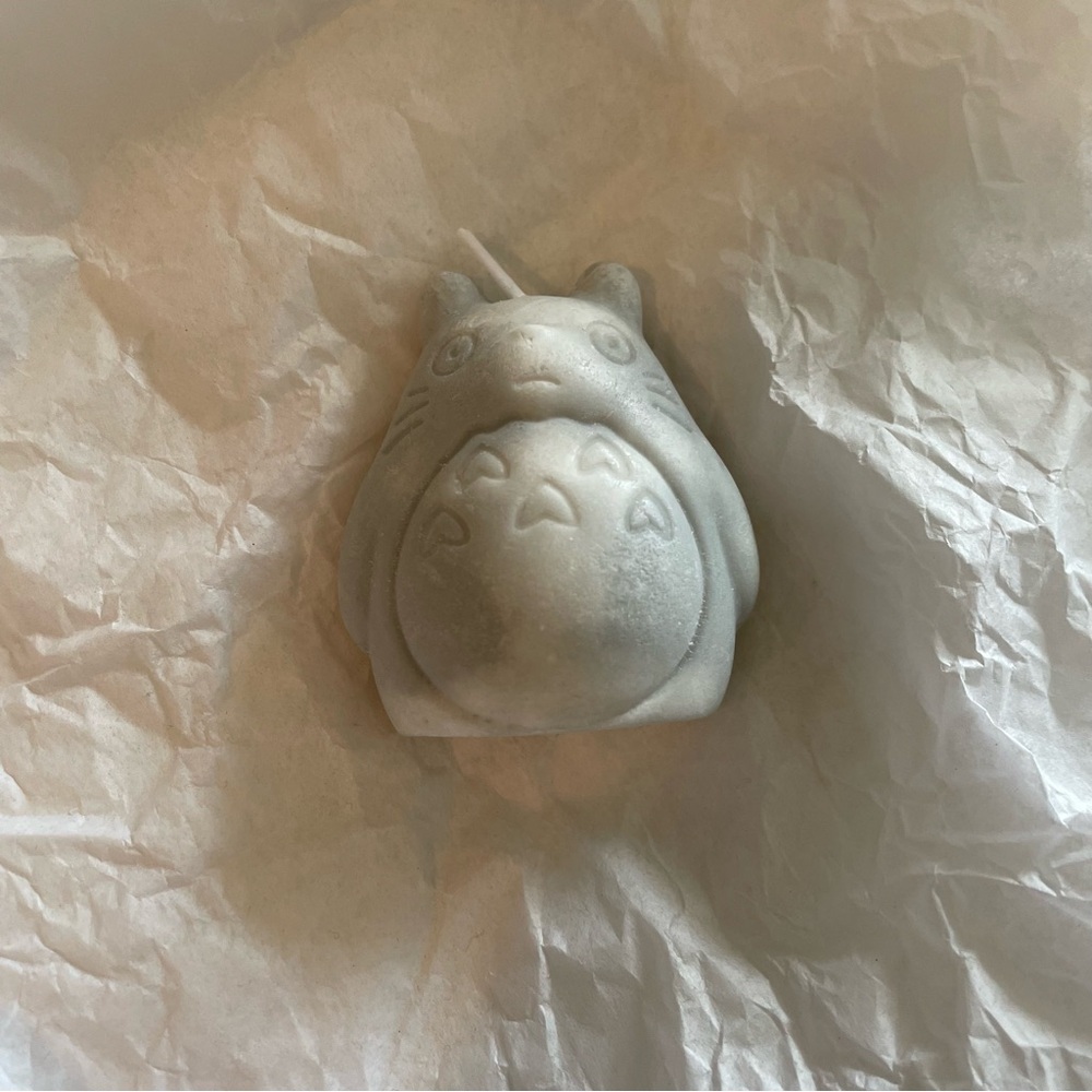 Cute Handmade Gray Totoro Candle FLAWS